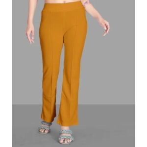 🧡 Rust Brown Flared Leggings – Earthy Tone, Everyday Comfort
