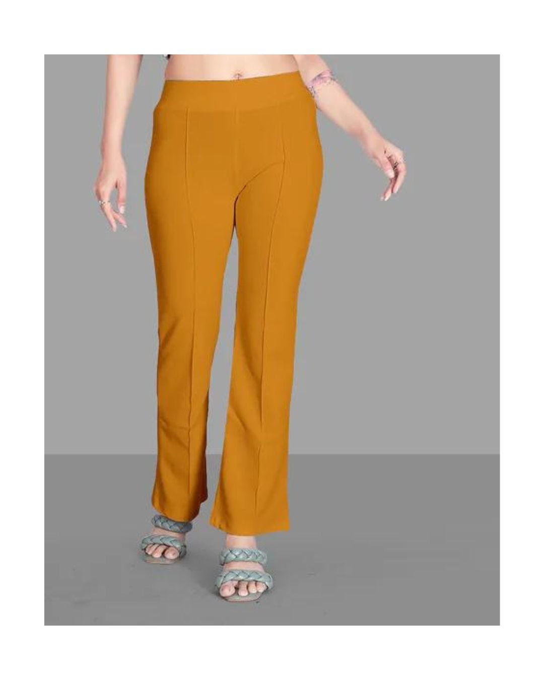 ๐งก Rust Brown Flared Leggings โ Earthy Tone, Everyday Comfort