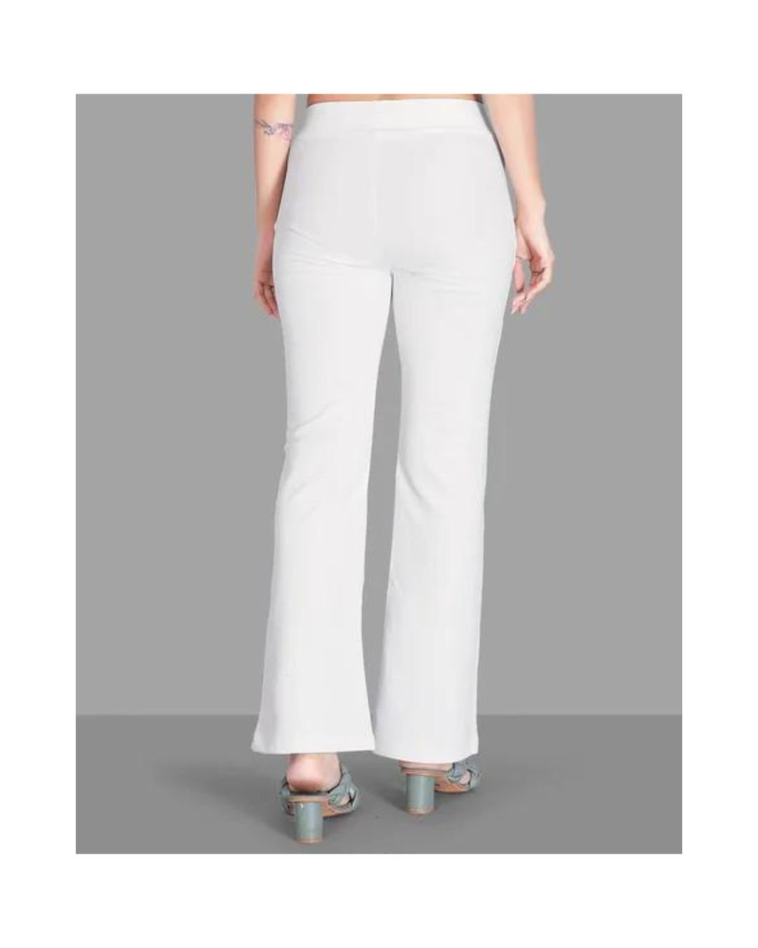 ๐ค Classic White Ankle-Length Leggings โ Soft. Stretchy. Stylish. - Image 4