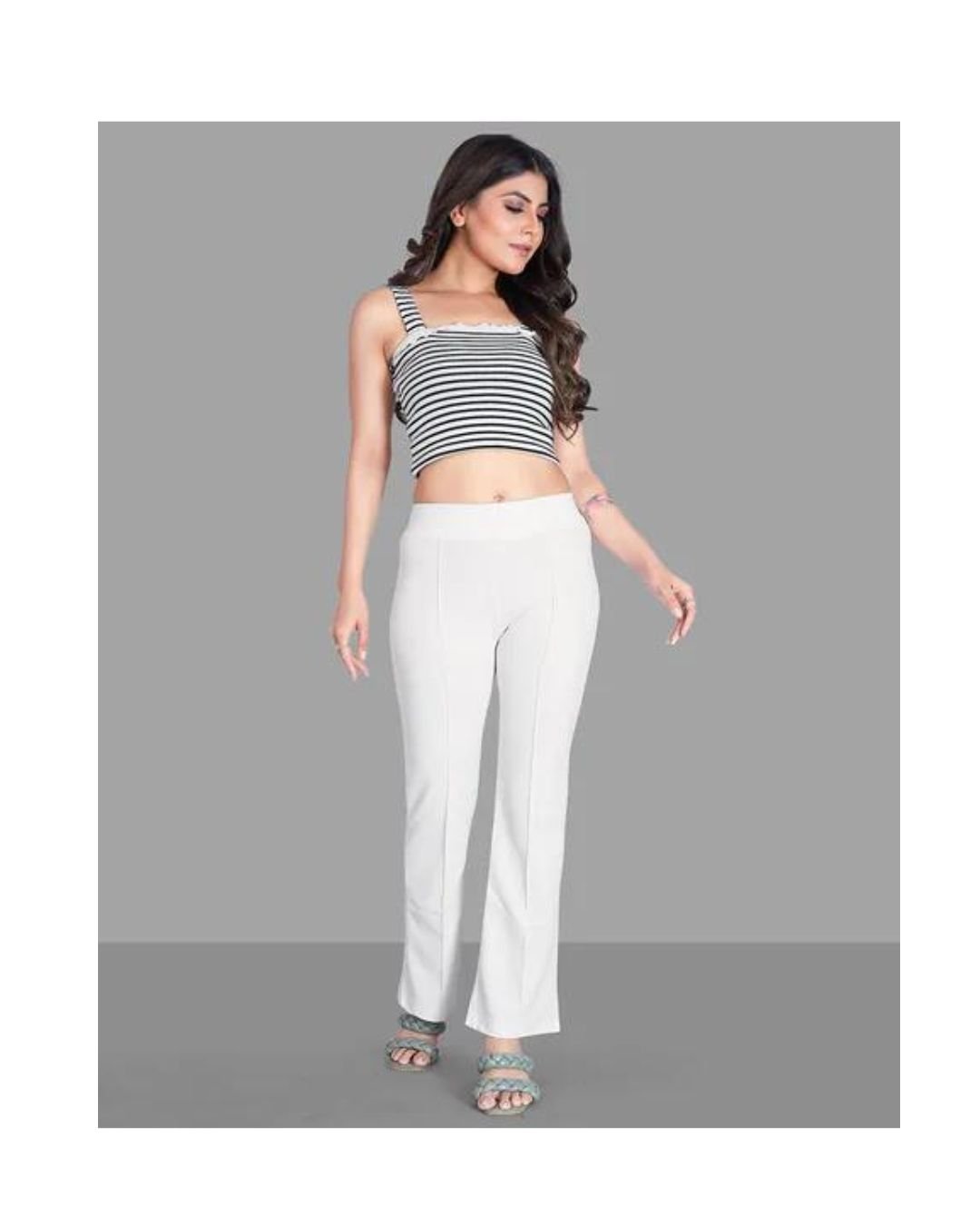 ๐ค Classic White Ankle-Length Leggings โ Soft. Stretchy. Stylish. - Image 5