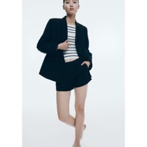 Solid Black Oversized Blazer