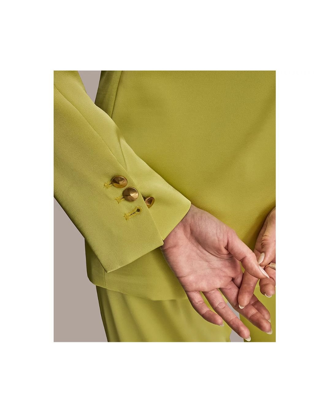 Lime Luxe One-Button Blazer – Bold Hue, Timeless Cut - Image 4