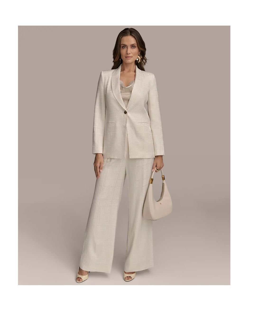 Ivory Elegance Single-Button Blazer – Soft Glamour, Sharp Power - Image 4