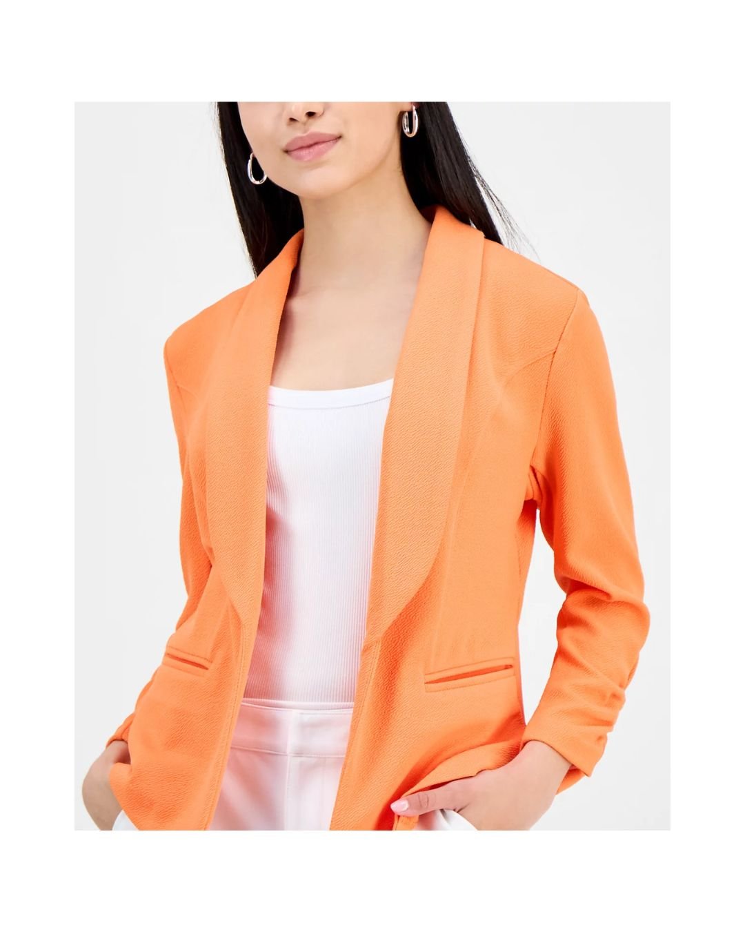 Sunlit Aura Open-Front Blazer – Fresh & Fearless - Image 2