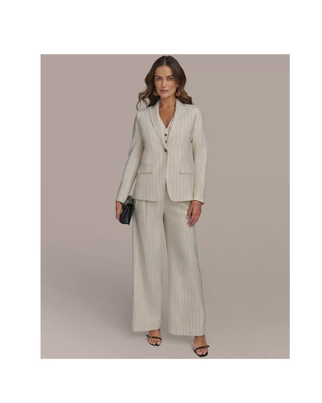 Ivory Grace Pinstripe Blazer – Power with Poise - Image 4