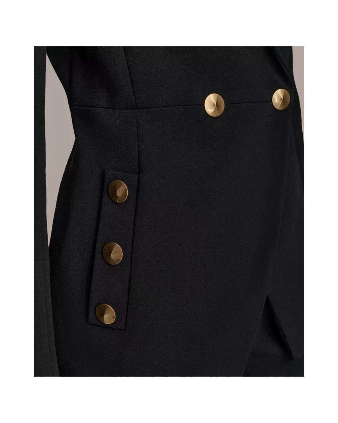 Midnight Edge Cold-Shoulder Blazer – For the Bold at Heart - Image 4