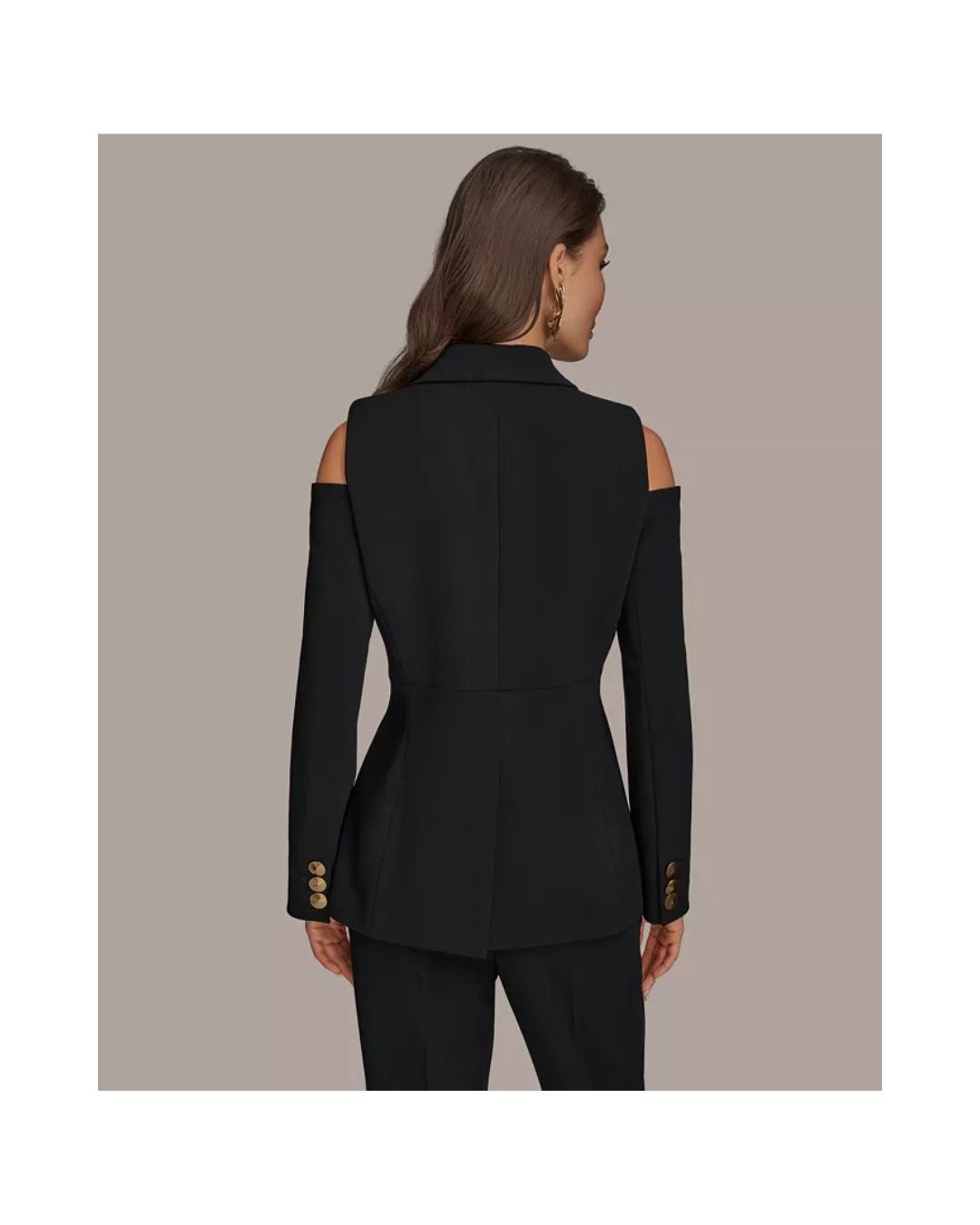 Midnight Edge Cold-Shoulder Blazer – For the Bold at Heart - Image 2