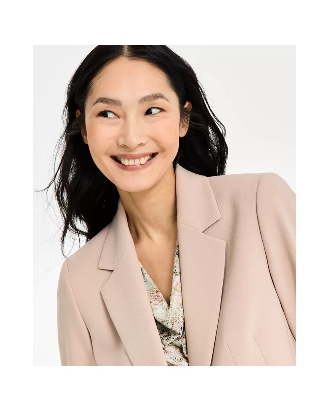 Nude Beige Tailored Formal Blazer for Women - Image 3