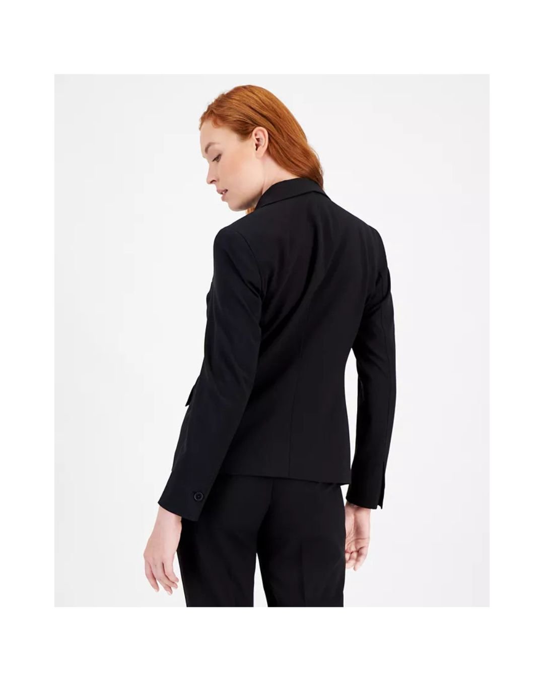 Women’s Black Classic Two-Button Tailored Blazer - Image 2