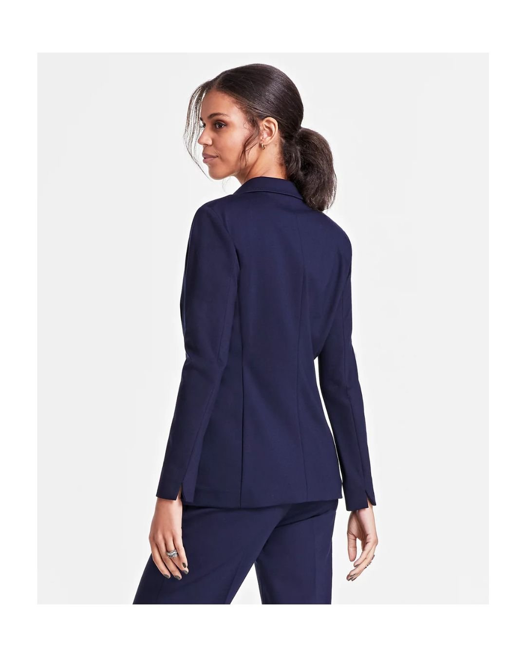 Women’s Classic Navy Single-Breasted Blazer - Image 2