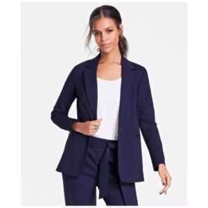 Women’s Classic Navy Single-Breasted Blazer