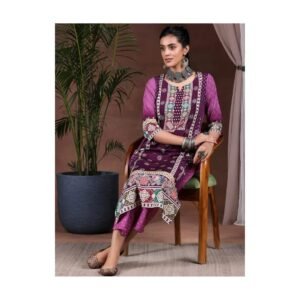 Peacock Melody Black Printed Kurta Set