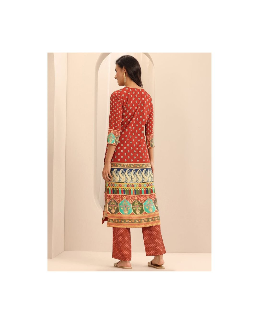 Rustic Royale Multi-Color Printed Kurta Set - Image 2
