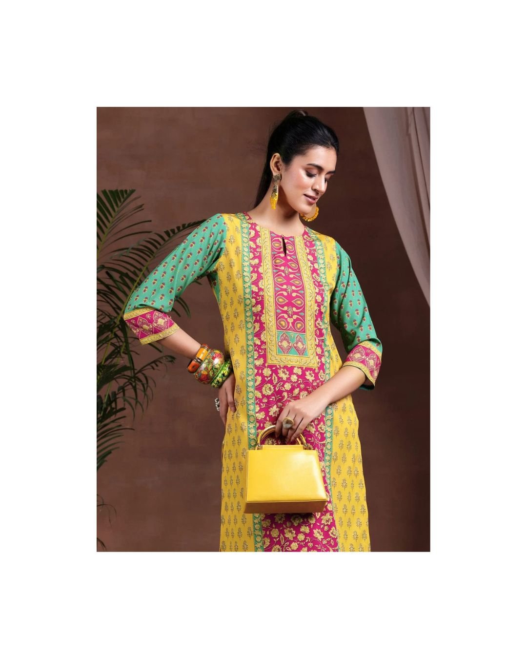 🌻 “Marigold Muse – Garden Shirt Kurta Set” - Image 6