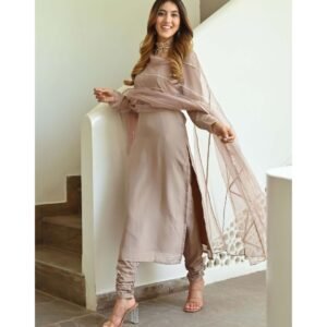 Black & White Floral Printed V-Neck Long Sleeve Suit Salwar for Women - Stylish Ethnic Wear by Suit Fierce