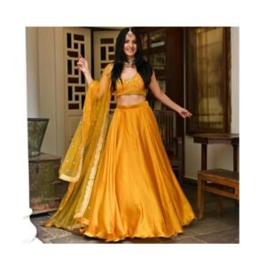 🌼 Sunshine Mustard Yellow Lehenga Set – Grace in Every Thread